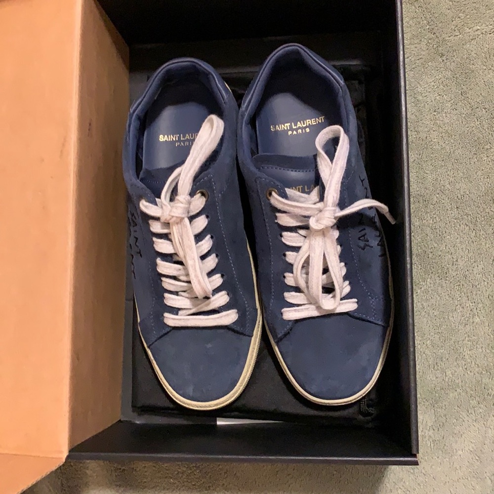 Blue Suede Saint Laurent sneakers Size 5.5